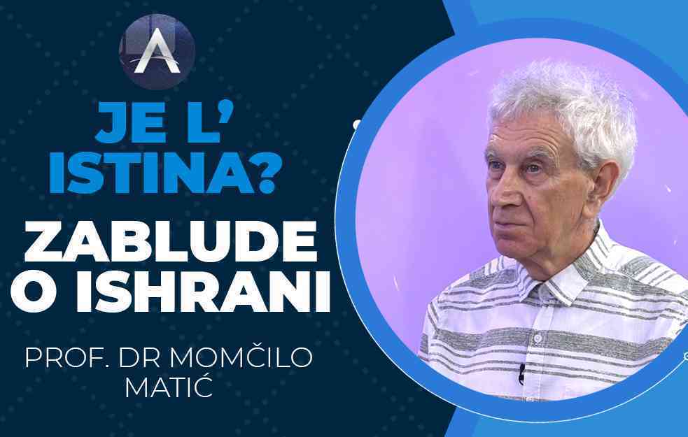 OVO SU NAJVEĆE ZABLUDE O HRANI, EVO ŠTA SE NALAZI U MLEKU! PROF. DR MOMČILO MATIĆ (VIDEO)